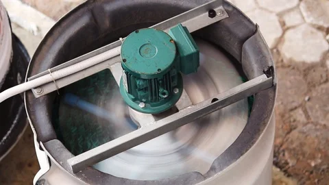 Air conditioner compressor installed exterior building is working. Video stock 111362459