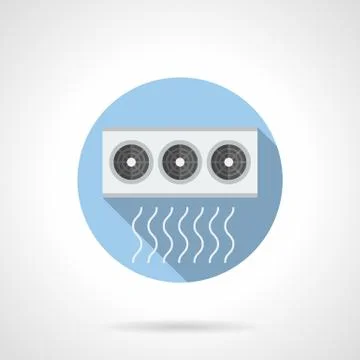 Air conditioner compressor round flat vector icon Ilustración de archivo