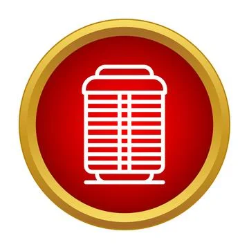 Air conditioner condensing unit outline icon showing cooling Ilustración de archivo