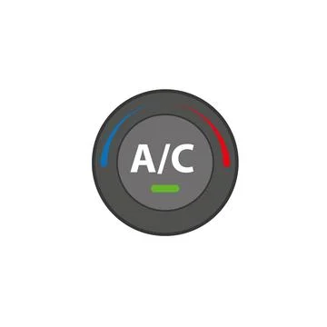 Air conditioner control button. Its cold and warm. Vector illustration. Illustrazione stock