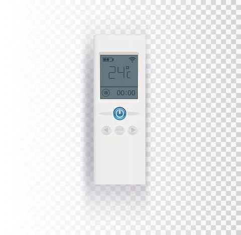 Air conditioner control panel on transparent background vector illustration. Stock Illustration