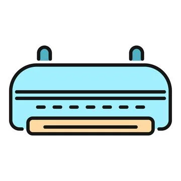 Air conditioner cooling heating hvac system flat icon Stock Illustration