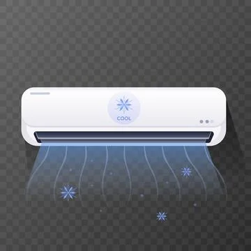Air conditioner cooling mode airflow. vector illustration 스톡 일러스트