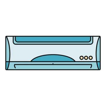 Air conditioner cooling room with split system appliance Stock Illustration