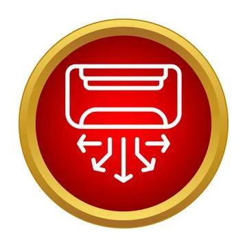 Air conditioner cooling system ventilation icon Ilustración de archivo