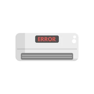 Air conditioner displaying error message Stock Illustration