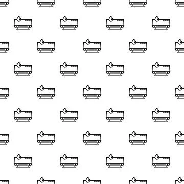 Air conditioner drying mode line seamless pattern 스톡 일러스트
