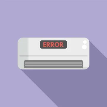 Air conditioner error icon flat vector. Service clean Ilustración de archivo