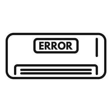 Air conditioner error icon outline vector. Service clean Illustrazione stock
