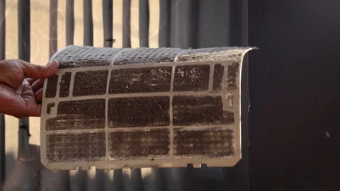 Air conditioner filter Stock Footage 337981108