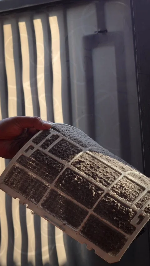 Air conditioner filter Vídeo Stock 337981146