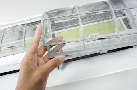 Air conditioner filter Stock Photos