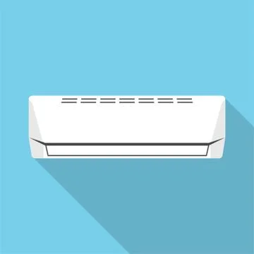 Air conditioner flat design icon Stock Illustration