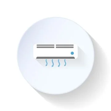 Air conditioner flat icon Stock Illustration