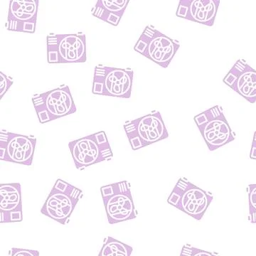 Air conditioner glyph vector seamless pattern Stock Illustration