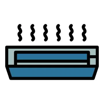 Air conditioner heat icon vector flat 스톡 일러스트
