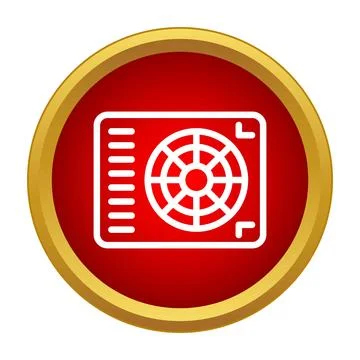 Air conditioner hvac ventilating system outline icon Stock Illustration