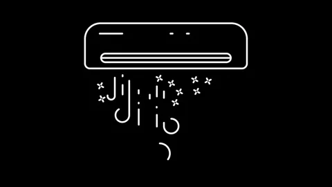 Air conditioner icon animation Stock Footage 315181384