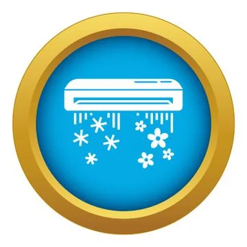 Air conditioner icon blue vector isolated Ilustração Stock