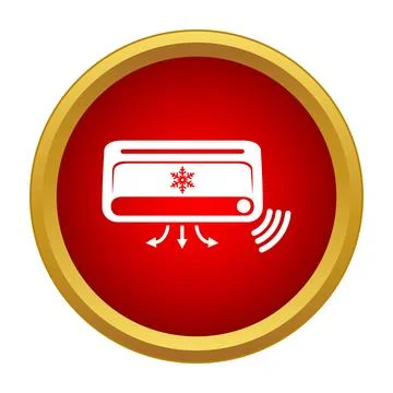 Air conditioner icon representing cooling comfort control Ilustración de archivo