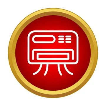 Air conditioner icon representing cooling and climate control Illustrazione stock