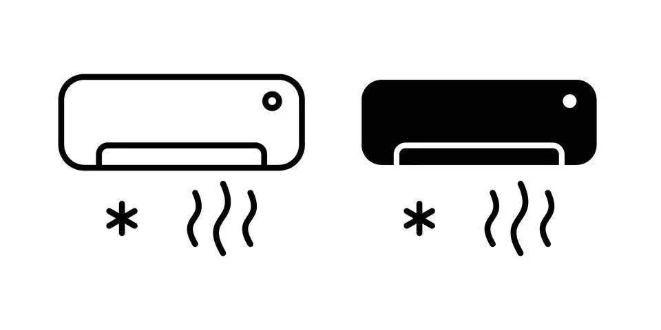 Air conditioner icon vector design illustrations Stock Illustration