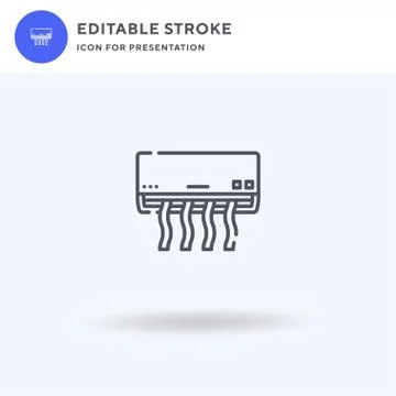 Air Conditioner icon vector, filled flat sign, solid pictogram isolated on white Stock Illustration
