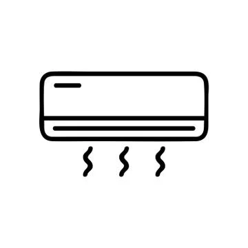 Air conditioner icon vector. Isolated contour symbol illustration イラスト素材