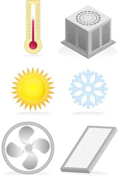 Air conditioner icons Stock Illustration