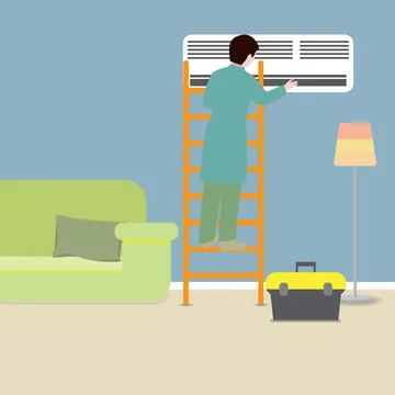 Air conditioner Stock Illustration