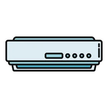 Air conditioner indoor unit cooling climate control icon Ilustración de archivo