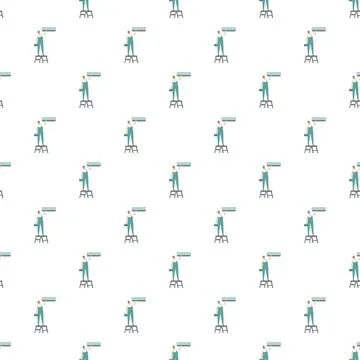 Air conditioner installation worker pattern illustration イラスト素材