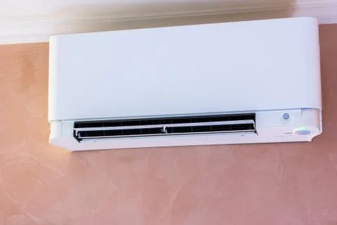 Air conditioner installed on the wall Stock Photos