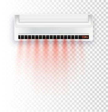 Air conditioner isolated. Vector illustration. Vector air currents Stock Illustration