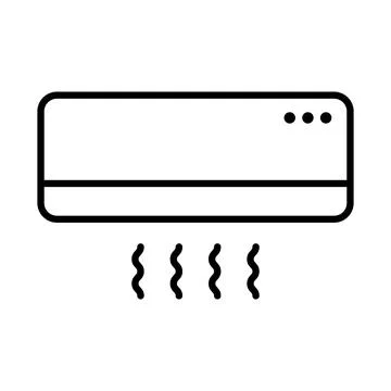 Air conditioner line icon. Vector illustration Illustrazione stock