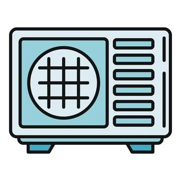 Air conditioner outdoor unit cooling system appliance Ilustración de archivo