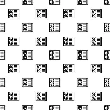 Air conditioner outdoor unit repeating seamless pattern Stock Illustration