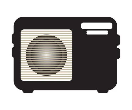 Air Conditioner Outdoor Unit Vector  Commercial AC Outer Compressor HVAC Icon Stock Illustration