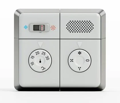 Air conditioner panel isolated on white background. 3D illustration Air co... Stock Photos