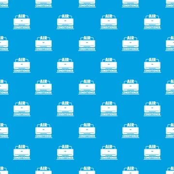 Air conditioner pattern seamless blue Stock Illustration