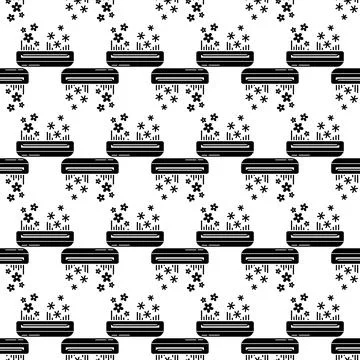 Air conditioner pattern seamless vector Ilustração Stock
