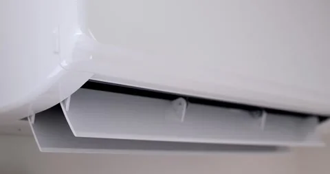 Air conditioner power off operation Louver movement Stock Footage 281283717