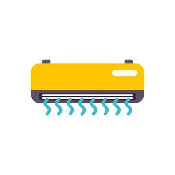 Air conditioner providing cooling ventilation climate control system Ilustración de archivo