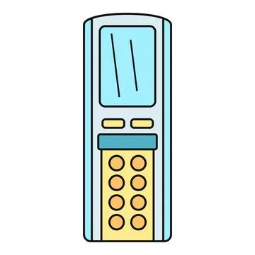 Air conditioner remote control flat climate technology icon Stock Illustration