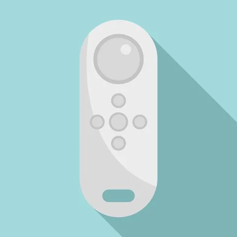 Air conditioner remote control icon, flat style Stock Illustration