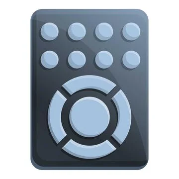 Air conditioner remote control icon, cartoon style Stock Illustration