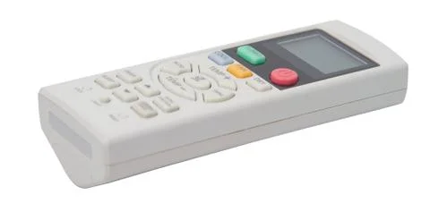 Air conditioner remote control isolated on white background. Stock Photos