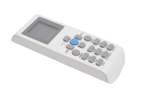 Air conditioner remote control with LCD screen isolated on white background.. Stock Photos
