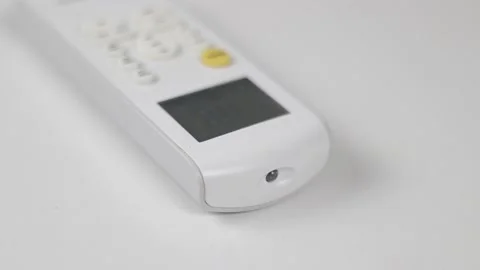 Air Conditioner Remote Control In The Table Stock Footage 233858195