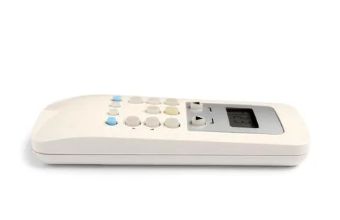 Air conditioner remote controller on white background Stock Photos